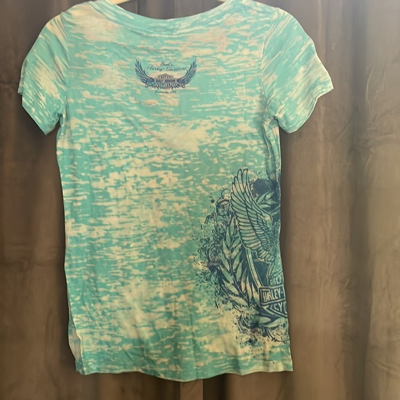 Harley Davidson short sleeve v-neck shirt - Picture 2 of 6